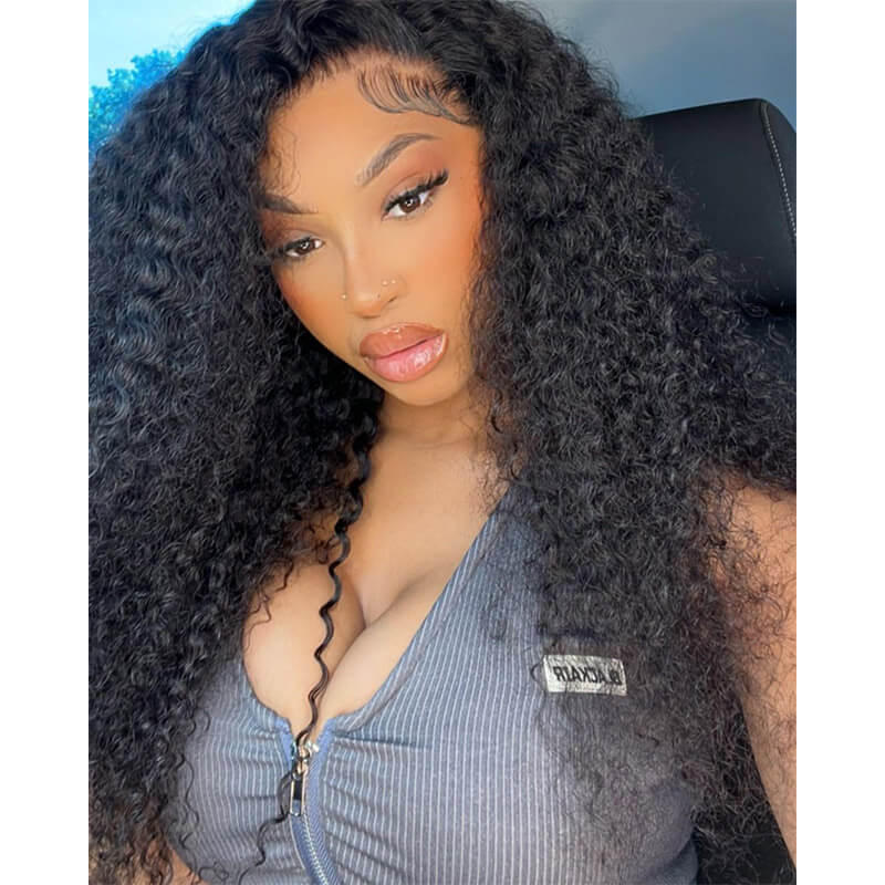 13x4 HD Transparent Lace Frontal Water Wave Wigs Comfortable And Breathable With Natural Hairline - Image 4