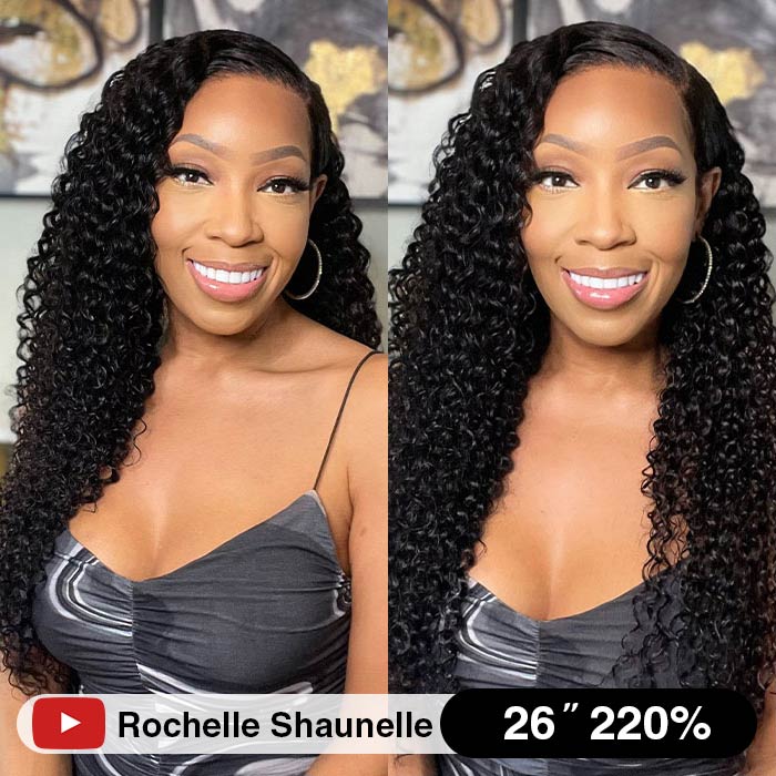 13x6 HD Full Lace Frontal Wigs Invisible HD Lace Curly Front Wigs Pre Bleached Knots Plucked Hairline - Image 5