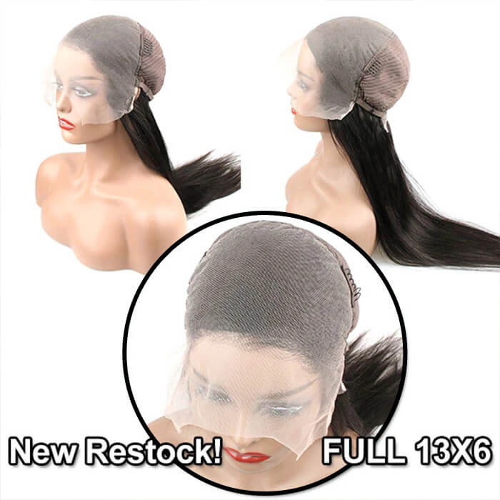 13x6 HD Full Lace Frontal Wigs Invisible HD Lace Kinky Straight Front Wigs Pre Bleached Knots Plucked Hairline - Image 3