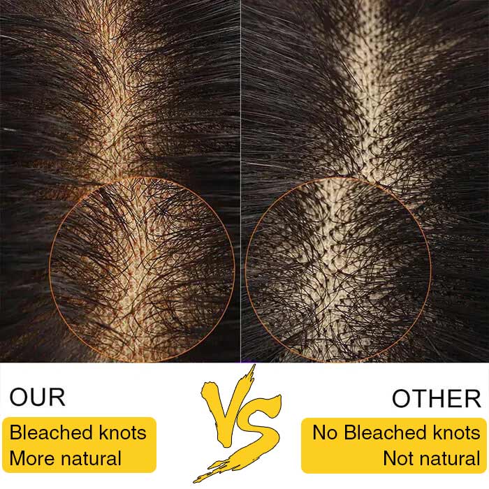 13x6 HD Full Lace Frontal Wigs Invisible HD Lace Straight Front Wigs Pre Bleached Knots Plucked Hairline - Image 9