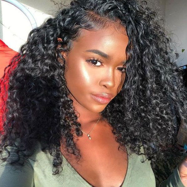 13x6 Lace Front Wig Curly Human Hair Wig HD Transparent Kinky Curly Lace Front Wig - Image 5