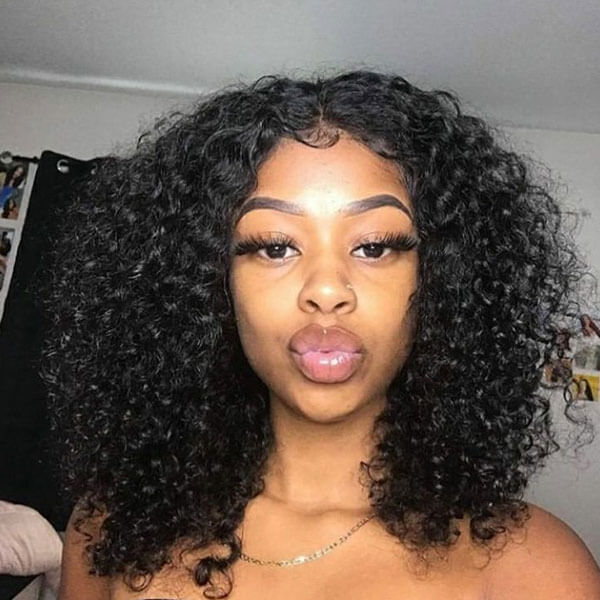 13x6 Lace Front Wig Curly Human Hair Wig HD Transparent Kinky Curly Lace Front Wig - Image 6