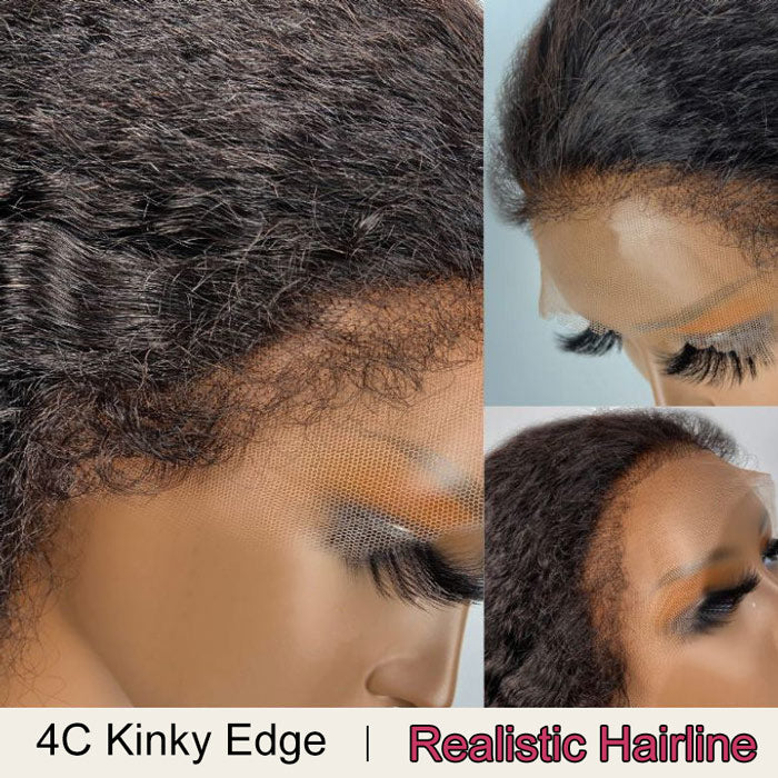 [$239 = 2 Wigs] Invisi-String 360 Lace Frontal 4C Edge Kinky Straight & Body Wave Wig Special Offer - Image 3