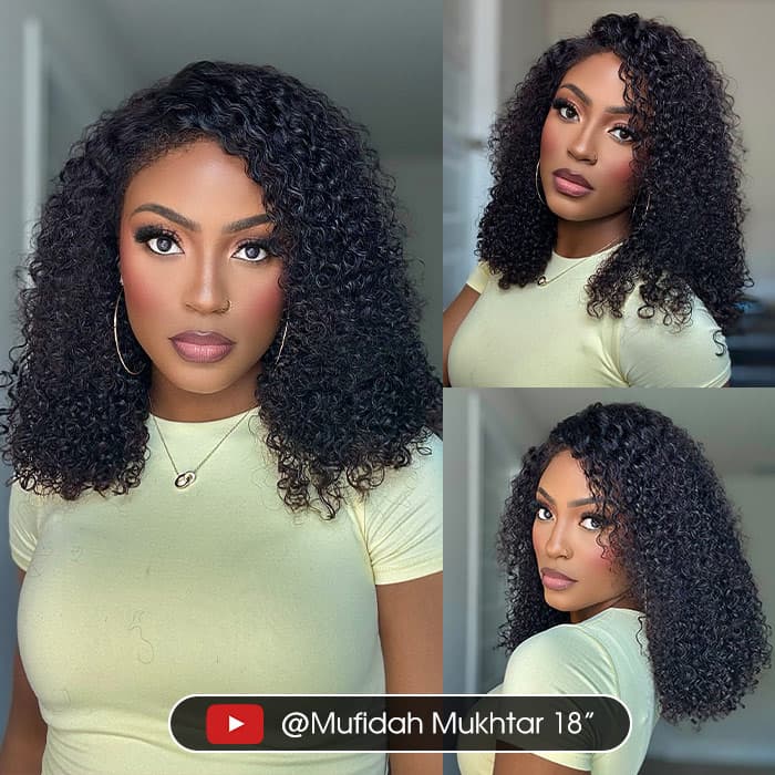 300% Density Popping Curly Glueless HD Lace Front Wig Pre Bleached Ready To Go Human Hair Wigs - Image 9