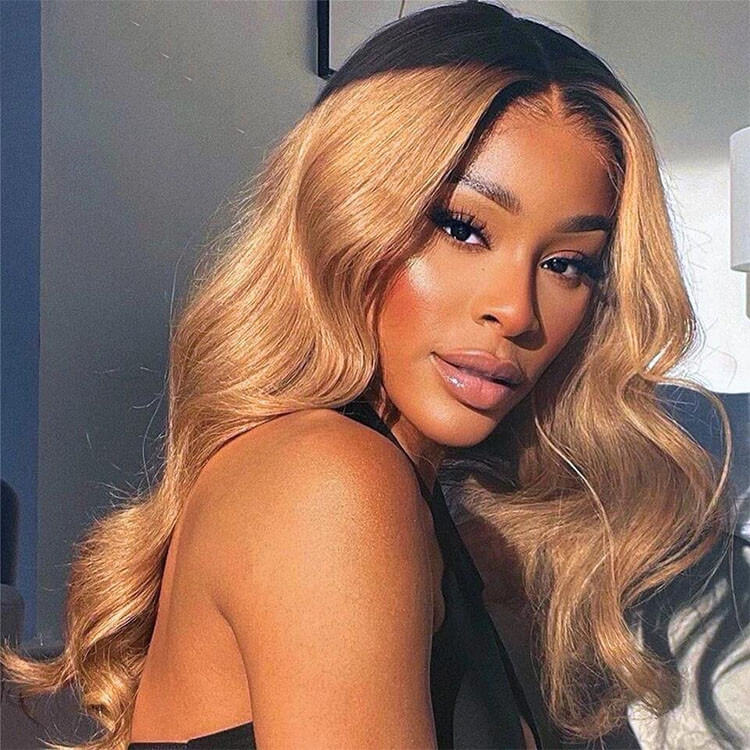 #27 Honey Blonde Body Wave Colored 13x4 HD Lace Frontal Wigs and 4x4 Lace Closure Wigs - Image 6