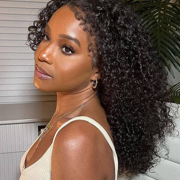 280% Density 4C Edges Hairline Spiral Curly HD Lace Wig Realistic Kinky Edges Glueless Lace Front Wig - Image 4