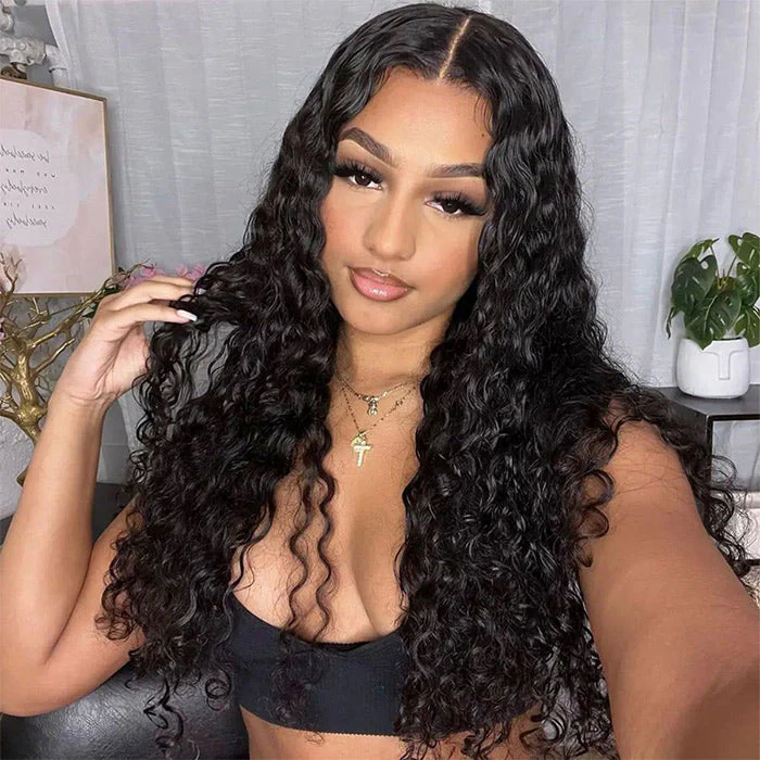 2Wigs $189 | Balayage Highlight Straight Glueless Wig + 8x5 Pre Cut Lace Deep Wave Wig Special Offer - Image 3