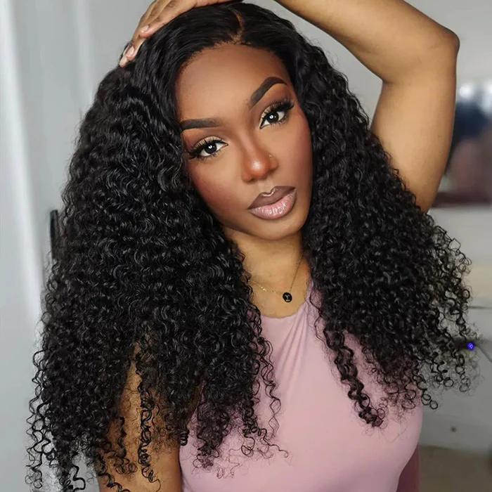 Pre Cut HD Lace Wigs 8x5 Lace Closure Wigs Curly Pre-Bleached Mini Knots Curly Human Hair Wigs - Image 3