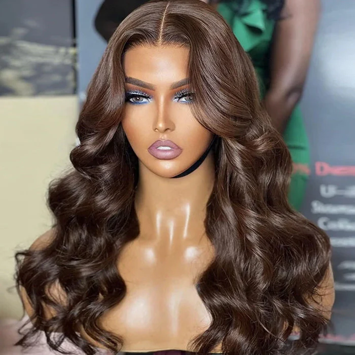 2Wigs $189 | Glueless Straight Human Hair Wig + Chocolate Brown Body Wave Wear Go Wig Special Offer - Image 3