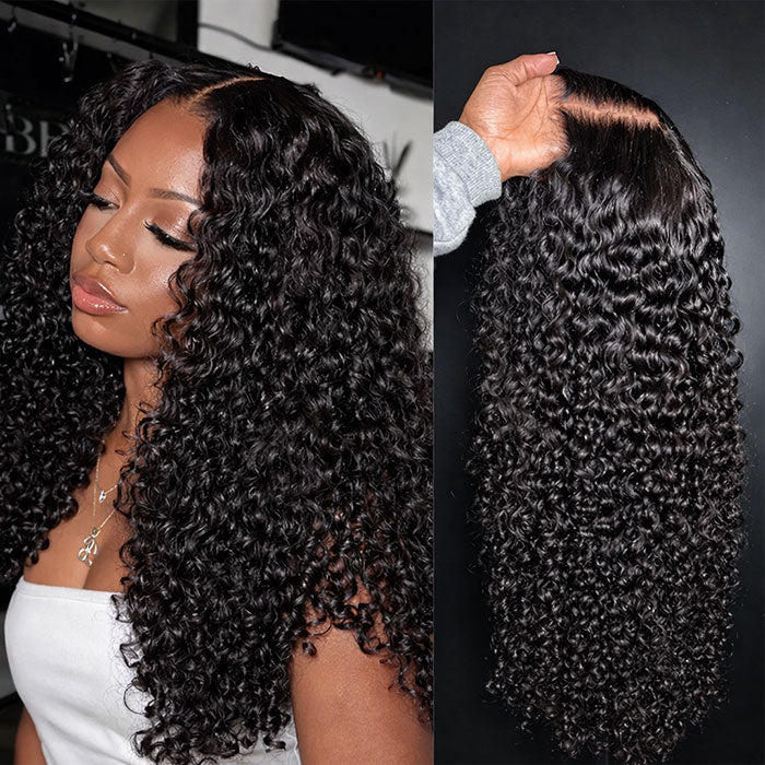 Pre Cut HD Lace Wigs 8x5 Lace Closure Wigs Curly Pre-Bleached Mini Knots Curly Human Hair Wigs - Image 4