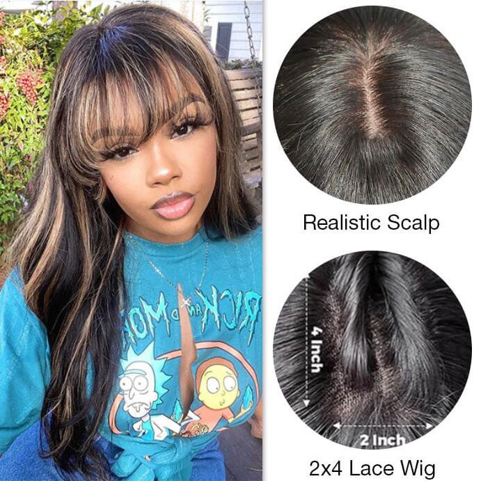 2Wigs $189 | Water Wave Glueless Lace Wig + Highlight Blonde Body Wave Wig With Bangs Special Offer - Image 6