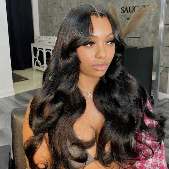 2Wigs $199 | Curtain Bangs Wig 8x5 Pre Cut Lace Glueless Straight & Body Wave Human Hair Wigs Special Offer - Image 4