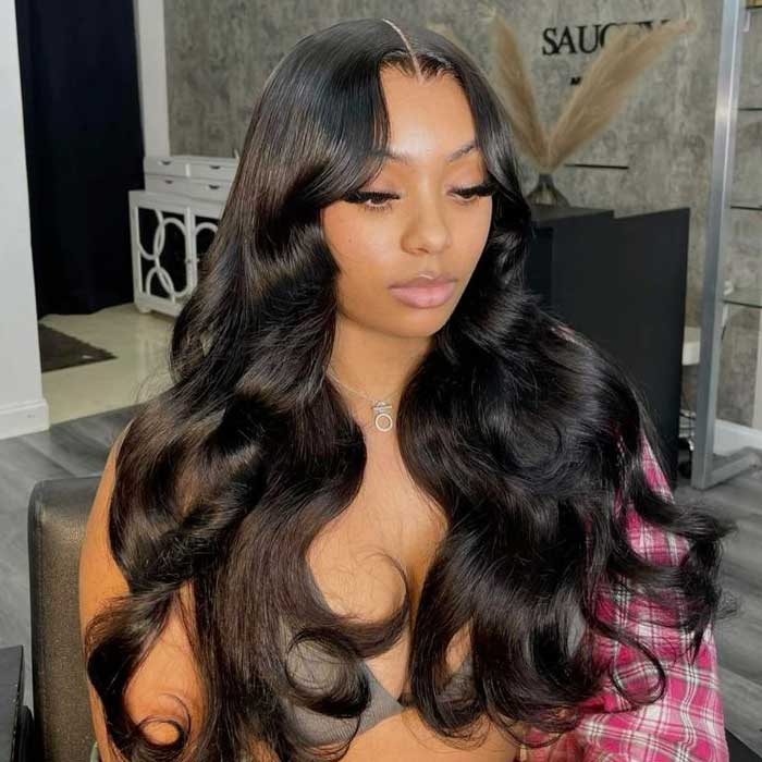 2Wigs $199 | Curtain Bangs Wig 8x5 Pre Cut Lace Glueless Straight & Body Wave Human Hair Wigs Special Offer - Image 5