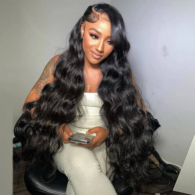 30inch Long 13x4 HD Lace Frontal Wigs Pre-plucked Natural Hairline Breathable Glueless Human Hair Wig - Image 3