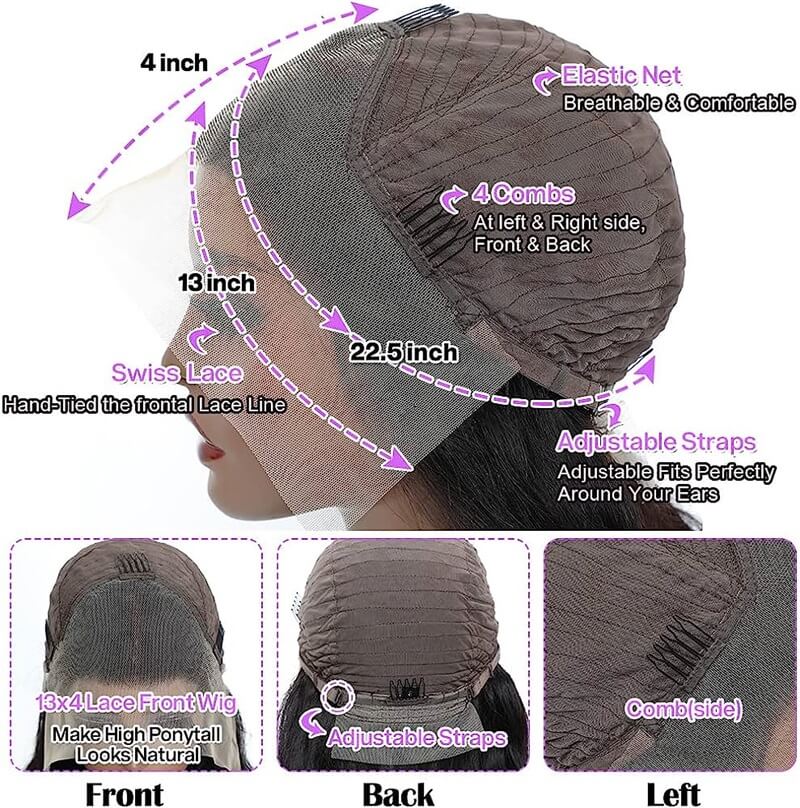 30inch Long 13x4 HD Lace Frontal Wigs Pre-plucked Natural Hairline Breathable Glueless Human Hair Wig - Image 8