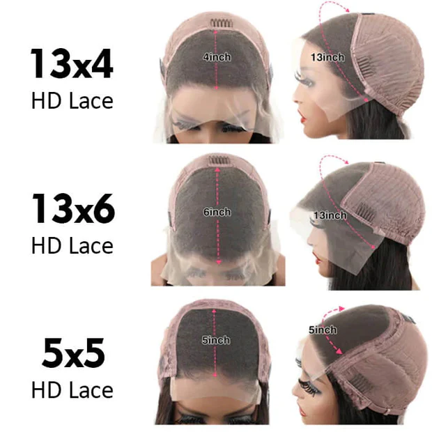 Subella #33 Reddish Brown Auburn 13x4 HD Transparent Lace Front Wig Body Wave Human Hair Colored Wigs - Image 7