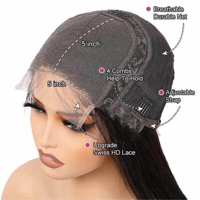 20"=$99 Straight Wigs 5*5 HD Transparent Lace Wigs Special Offer - Image 8