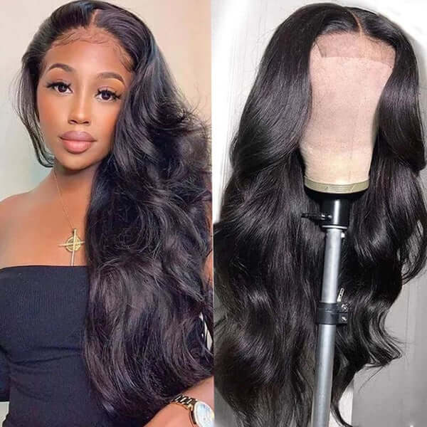 20''=$89 4X4 HD Transparent Lace Closure Wigs Body Wave Wig Pre Plucked With Baby Hair Special Offer - Image 3