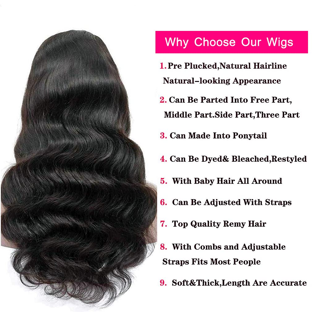 20''=$89 4X4 HD Transparent Lace Closure Wigs Body Wave Wig Pre Plucked With Baby Hair Special Offer - Image 5