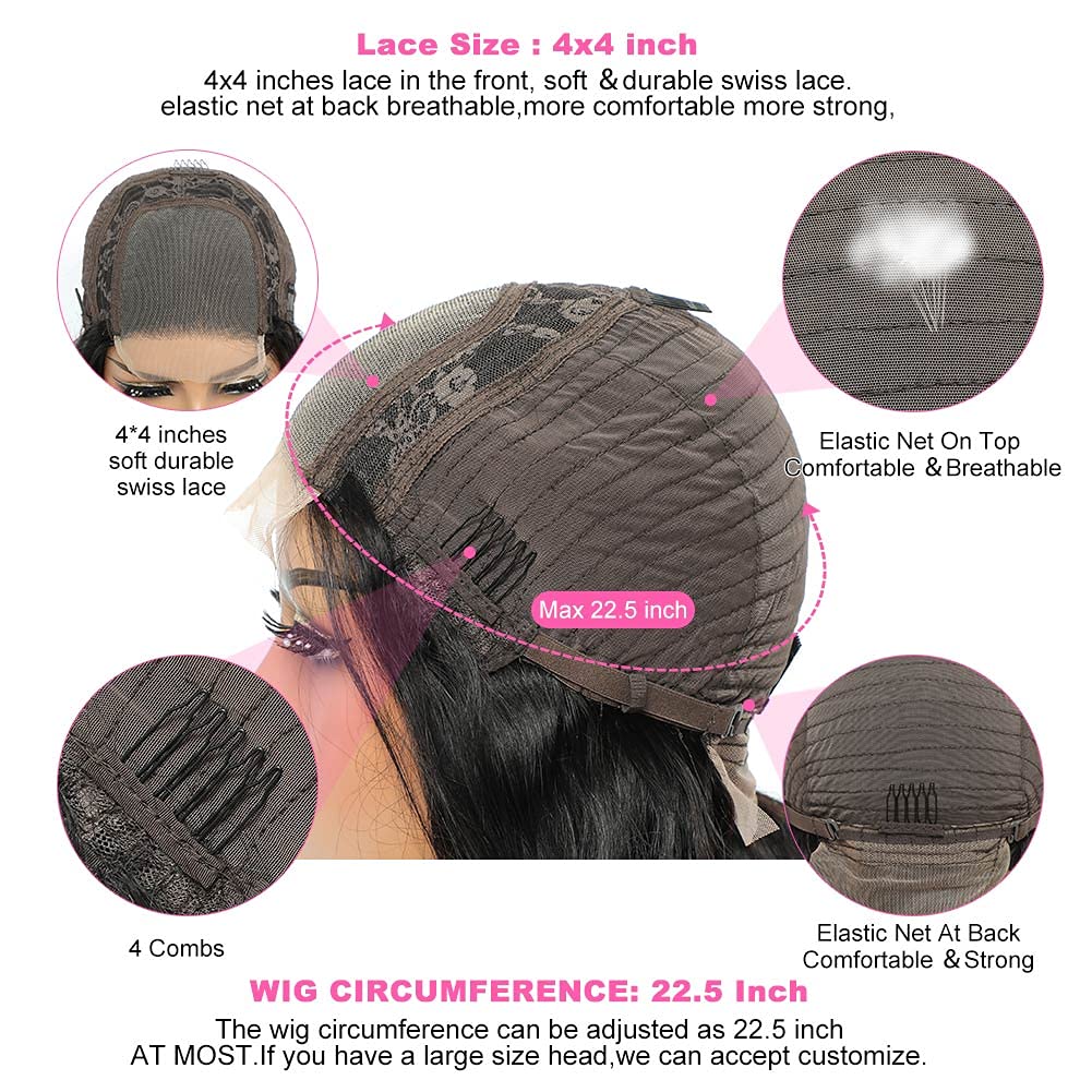 20''=$89 4X4 HD Transparent Lace Closure Wigs Body Wave Wig Pre Plucked With Baby Hair Special Offer - Image 8