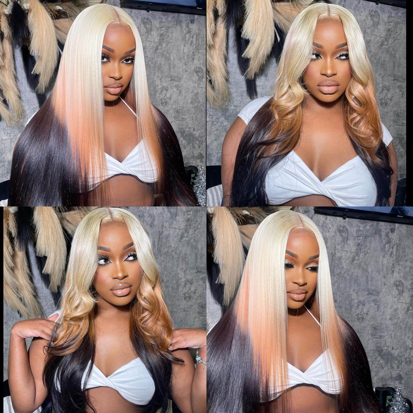 613 Blonde Ombre Lace Front Wig Brazilian Body Wave Human Hair Wigs Pre Plucked - Image 3