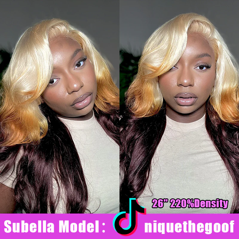 613 Blonde Ombre Lace Front Wig Brazilian Body Wave Human Hair Wigs Pre Plucked - Image 4