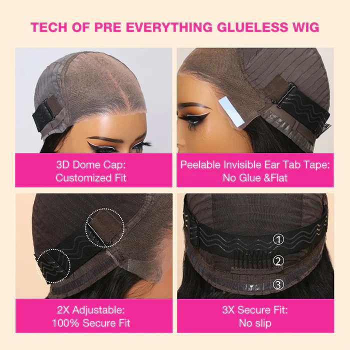 Upgrade Put On And Go 8×5/13x4 Glueless Lace Wig Pre-cut Lace Body Wave HD Lace Closure Wig Beginnger Friendly - Image 3
