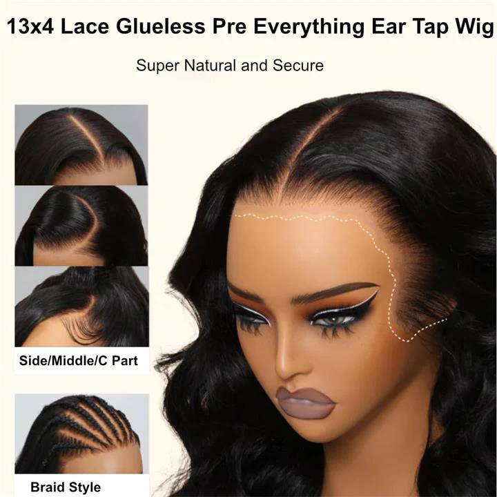 Upgrade Put On And Go 8×5/13x4 Glueless Lace Wig Pre-cut Lace Body Wave HD Lace Closure Wig Beginnger Friendly - Image 7