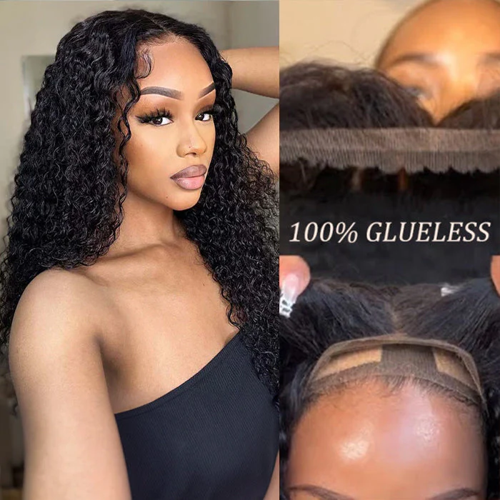8*5 Pre Cut HD Lace Closure Wigs Kinky Curly Glueless Put On And Go Wig Pre Bleached Knots - Image 3