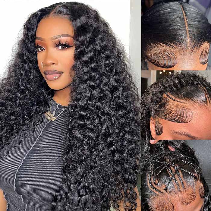 Exclusive Flash | 8x5 Pre Cut Lace Water Wave Wig Pre Plucked Bleached Knots Wig Special Offer - Image 4