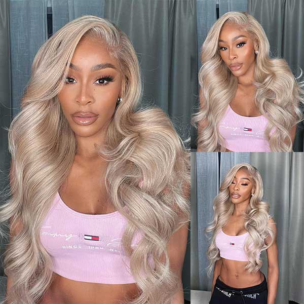 Ash Blonde Body Wave HD Lace Wig P18/613 Colored Human Hair Wigs Special Offer - Image 3