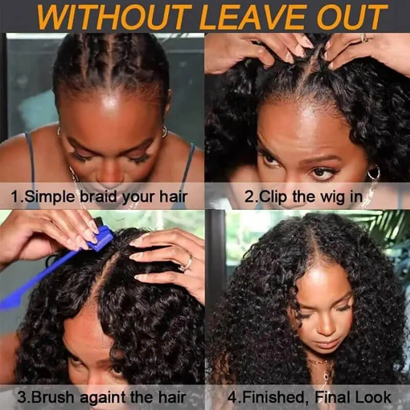 Beginner Friendly V Part Body Wave Wig No Leave Out Super Natural Human Hair Wig - Image 6
