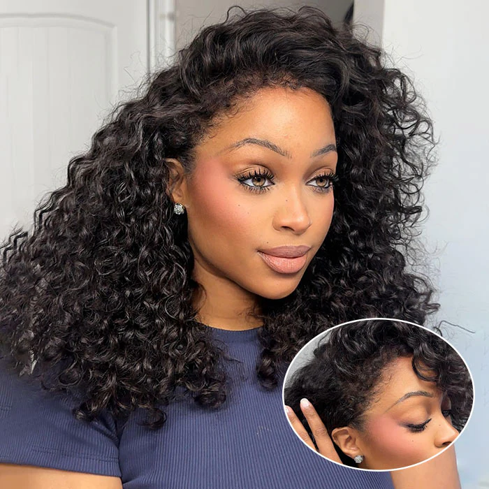 Clearance Sale | 220% Density Bleached Knots Water Wave Invisi-string Snug Fit 360 Lace Front Wig Special Offer - Image 4