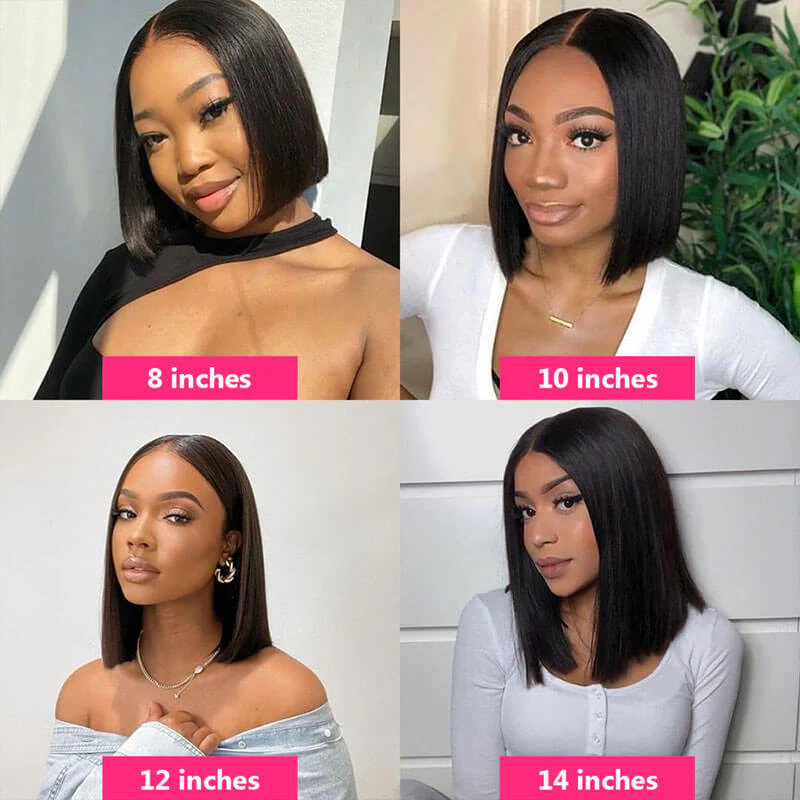 Subella Hair Bob Hair Wigs Straight 13x4 HD Transparent Lace Front Wigs 100% Human Virgin Hair Wigs - Image 6