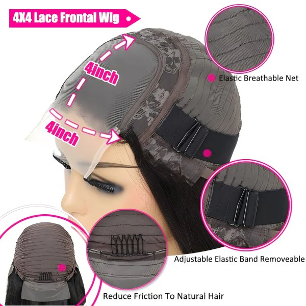 Pre-Styled Side Part Glueless Body Wave Bob Wigs Pre Cut Lace Front Wig 12A Grade Short Cut Style - Image 9