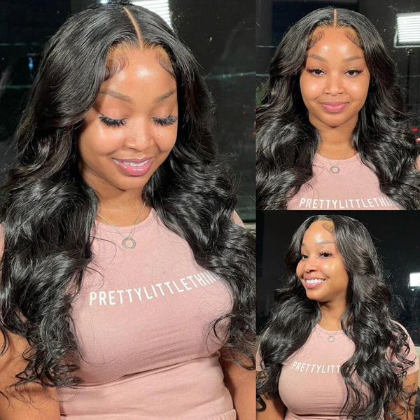 Exclusive Flash | Body Wave Pre Cut HD Lace Wig 8x5 Ready To Go Wig Natural Color Special Offer - Image 5