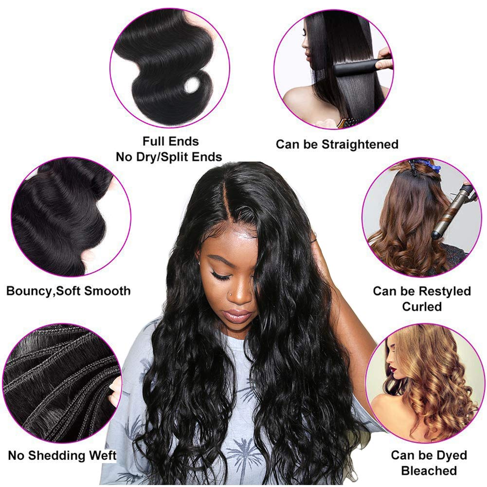 Body Wave Virgin Human Hair 3 Bundles 100% Unprocessed Virgin Human Hair Extension - Image 5