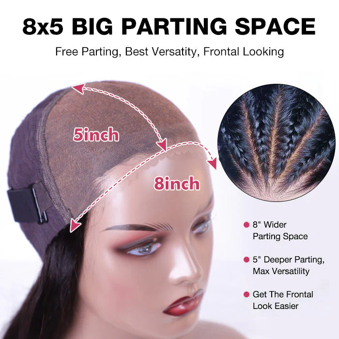 [$199 = 2 Wigs] 4C Hairline Kinky Edges Body Wave Wig & Face-Framing Curtain Bangs Straight Wig Special Offer - Image 4
