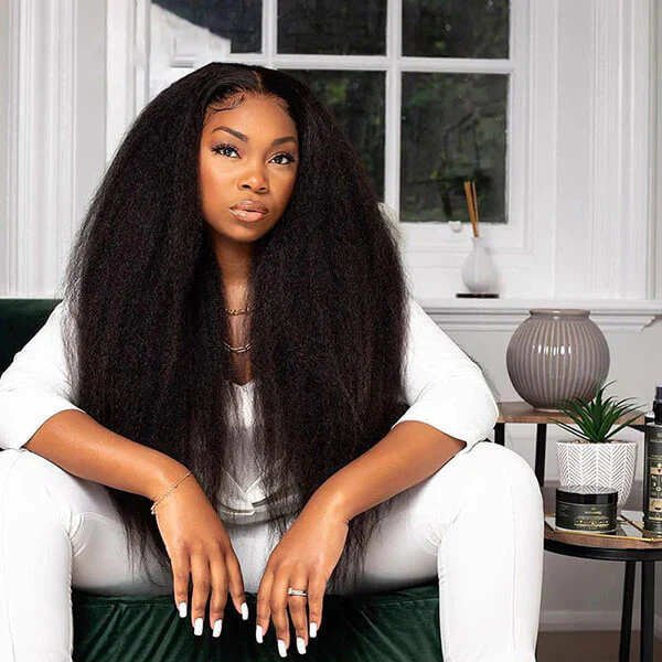 Subella Glueless V Part 0 Skill Needed Wig Beginner Friendly Natural Scalp Kinky Straight Human Hair - Image 5