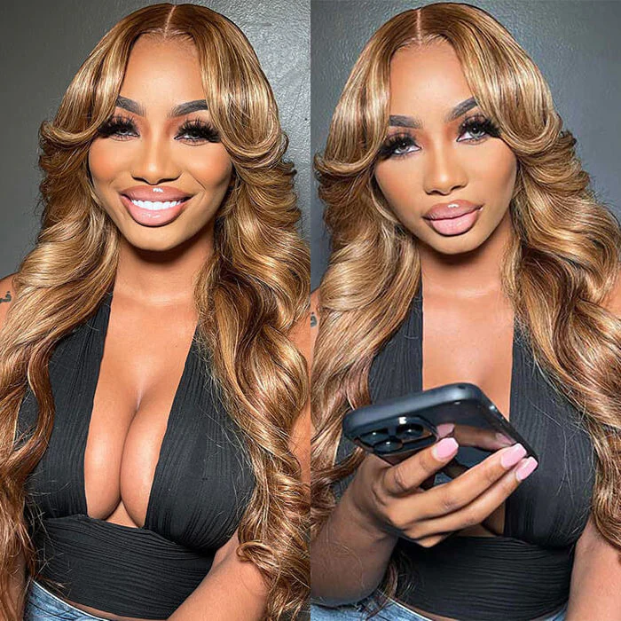 Curtain Bangs Glueless HD Lace Wig Chic Retro Body Wave Human Hair Wigs with Adjustable Strap - Image 10