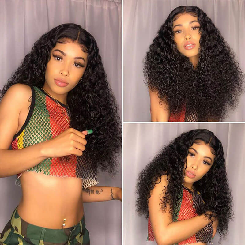 Subella Hair Curly HD Transparent Lace Front Wig Pre Plucked Natural Hair Liner 100% Human Virgin Hair Wigs - Image 6