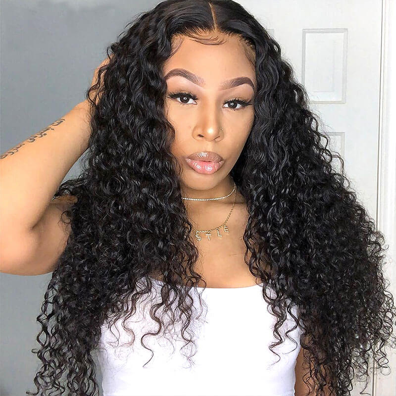 Subella Curly Wig 100% Human Hair Swiss Lace Curly Hair 13*4 HD Transparent Lace Front Wig - Image 5