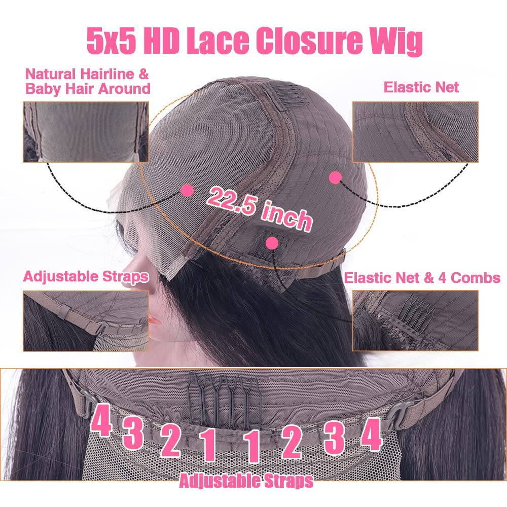 20"=$99 Straight Wigs 5*5 HD Transparent Lace Wigs Special Offer - Image 7