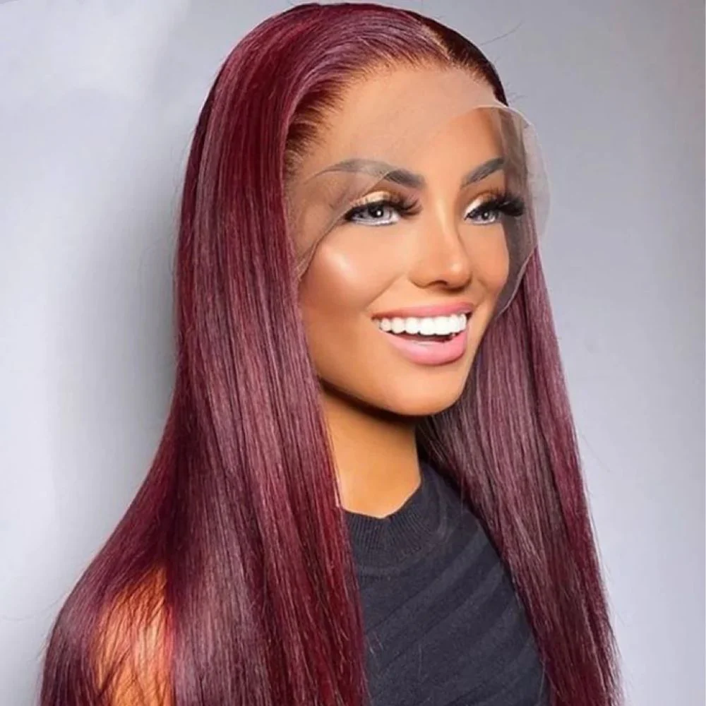 20"=$149 99J Burgundy Red Straight/Body Wave Wigs 13x4/4x4 HD Lace Front Wig Special Offer - Image 6