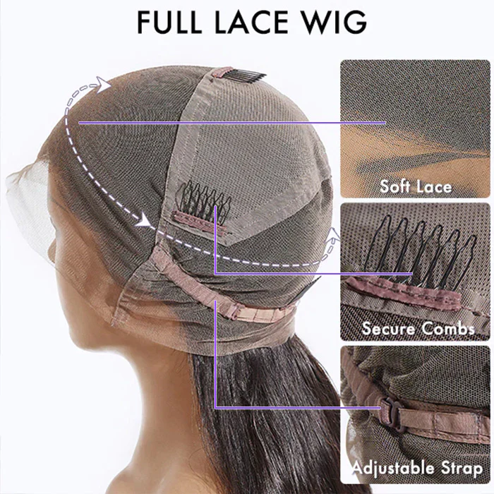 Full Lace Human Hair Wigs HD Lace Wigs Human Hair Pre Plucked Handmade Whole Lace Wig Brazilian Human Hair Wigs - Image 7