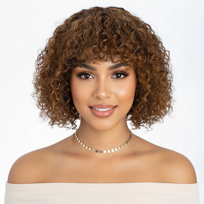 Clearance Sale | Glueless Curly Bob Wig Short Human Hair Wig With Bangs For Women Special Offer - Image 5