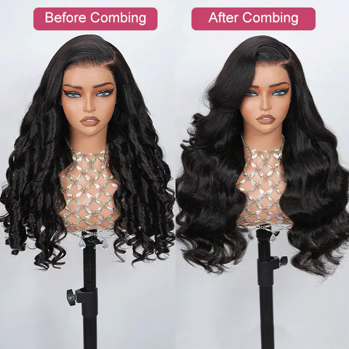 Glueless Ocean Wave Human Hair HD Lace Wig Bleached Knots Middle/Side Part 8x5 Pre Cut Lace Ready To Go Wig Special Offer - Image 8