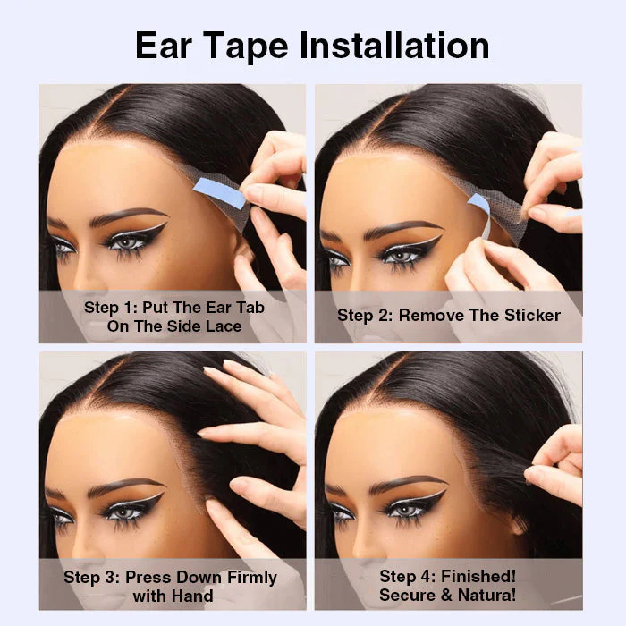 Kinky Straight 13x4 Pre Cut HD Lace Front Wig 13x6 Full Lace Pre-All Glueless Wig - Image 7