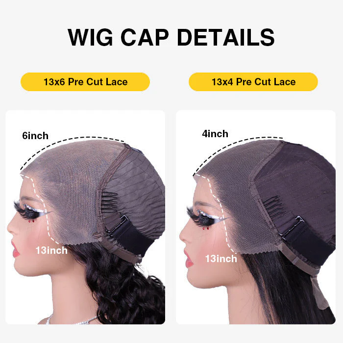 Kinky Straight 13x4 Pre Cut HD Lace Front Wig 13x6 Full Lace Pre-All Glueless Wig - Image 8