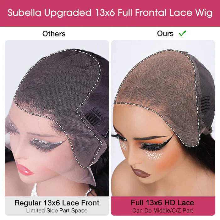 Highlight Brown Blonde Water Wave Knotless Boho Braided Glueless Wig Drawstring 13x6 Lace Frontal Wig - Image 7